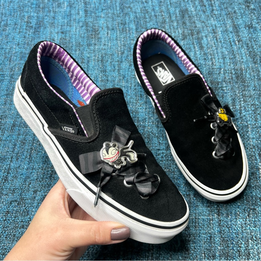 RARE Vans x Disney Nightmare Before Christmas Slip On Sneakers Haunted Toys 7